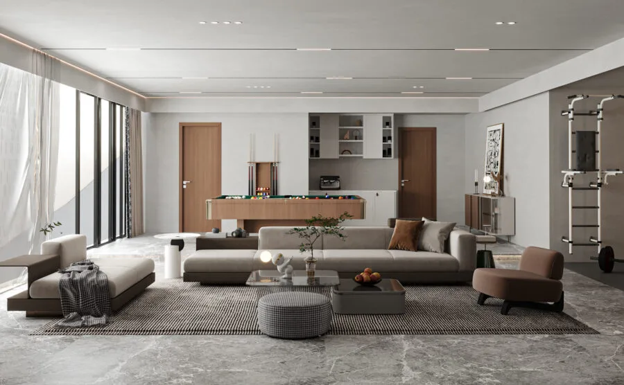 BOHO BASMENT LIVING